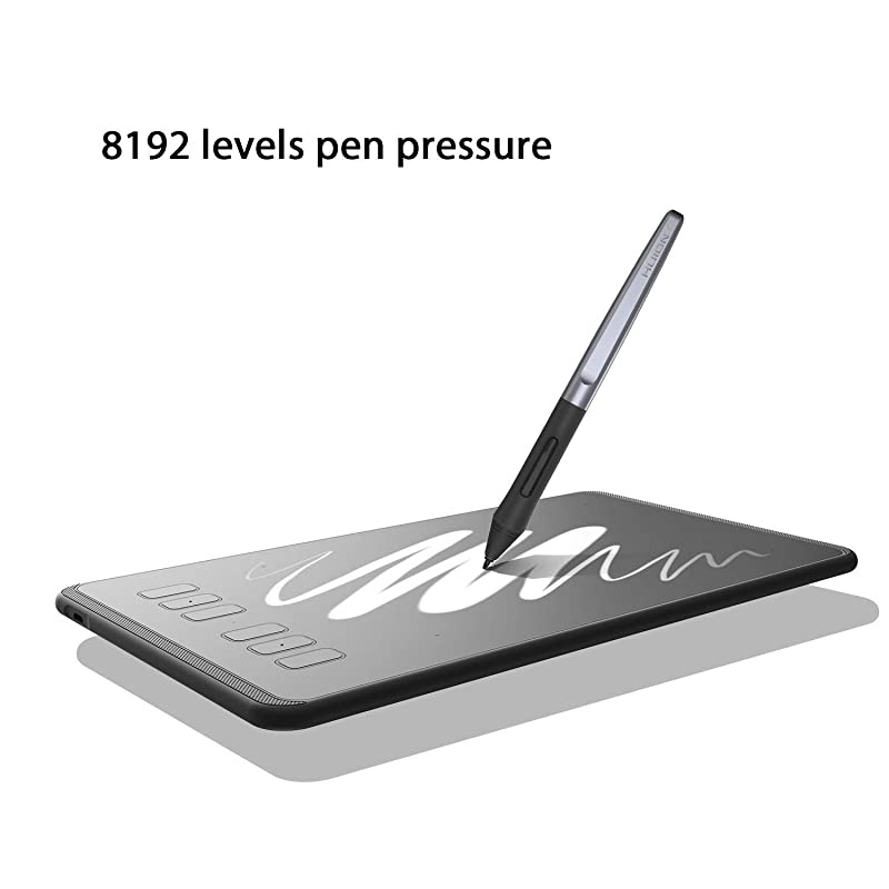 H640P Graphic Tablets OSU Drawing Tablet with 6 Shortcut Keys BatteryFree Stylus 8192 Pressure Sensitivity Compatible with Mac PC or Android Mobile