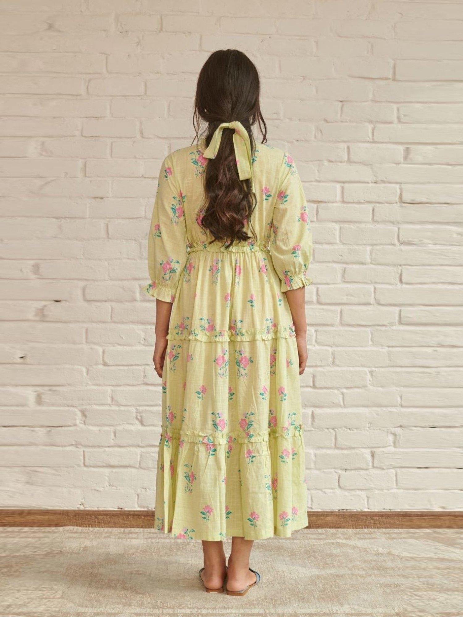 Prakriti Jaipur Green Dahlia Long Dress