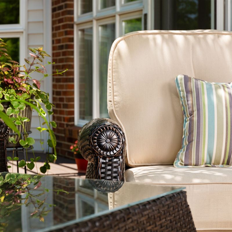 La-Z-Boy Outdoor Breckenridge 1pc Wicker Outdoor Swivel Rocker Set with Sunbrella Spectrum Sand Cushion