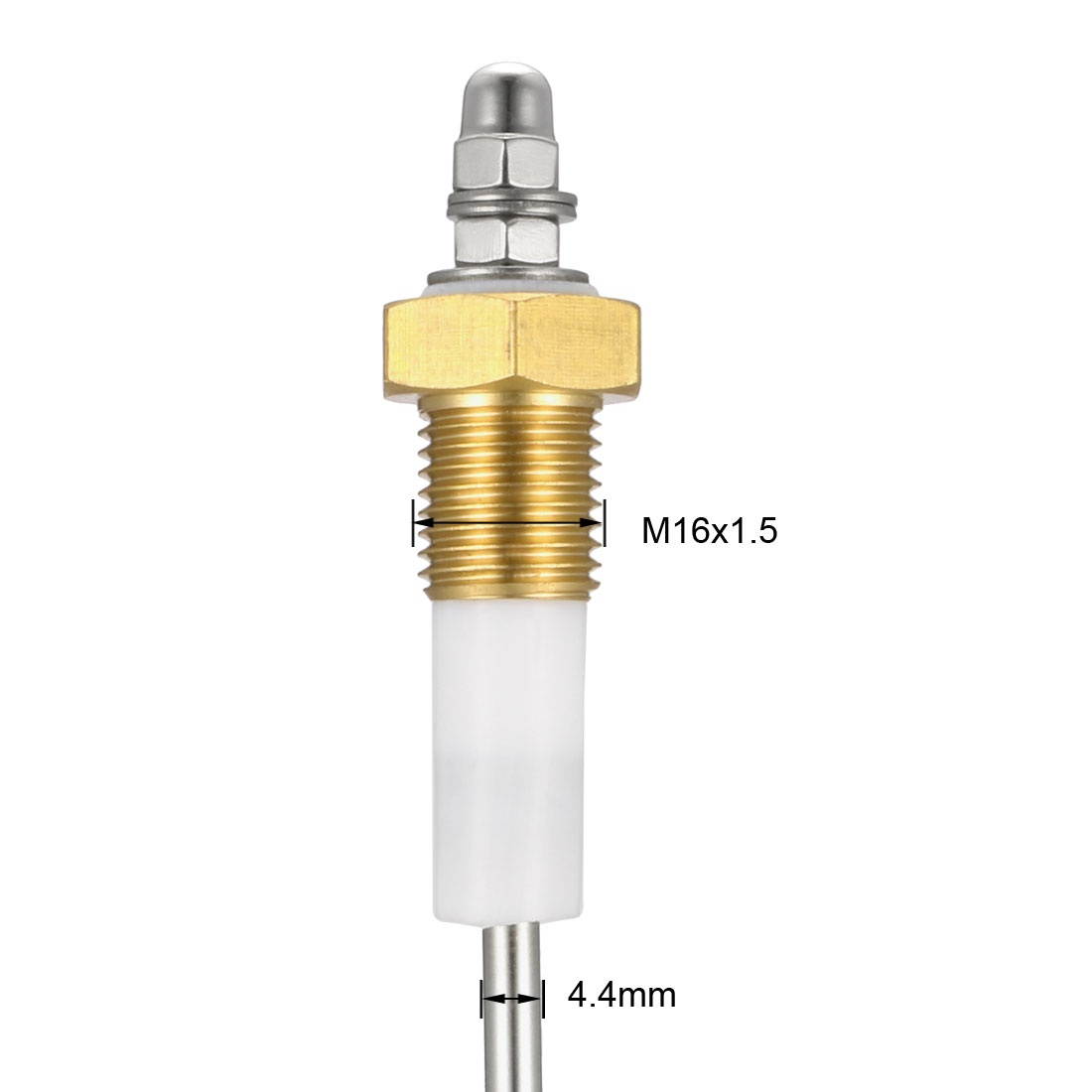 M16*1.5 Thread Water Level Pin Liquid Indicator Electrode Probe 4.4x342mm for Steam Boiler Swimming Pool