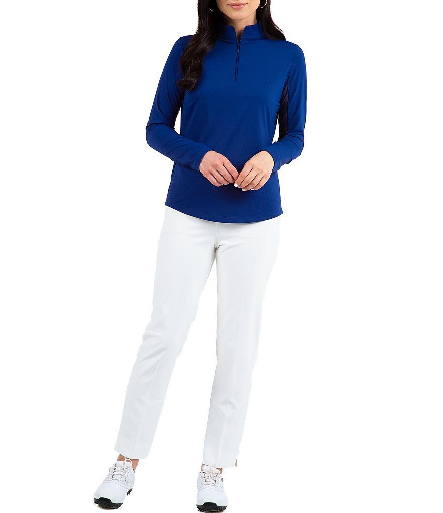 IBKUL Solid Long Sleeve Mock Neck Top