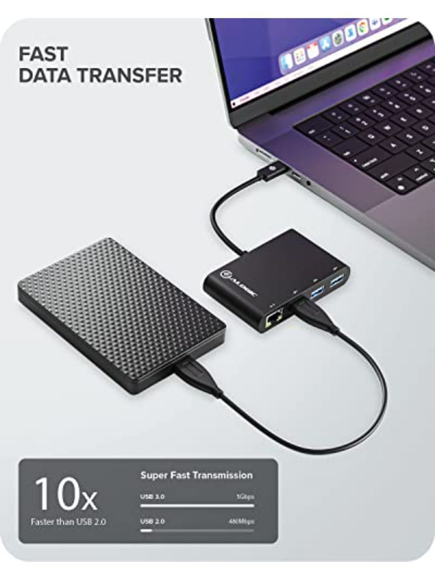 Moerdon SCB138 Fast Charging Data transfer Cable with LED indicator (Black)