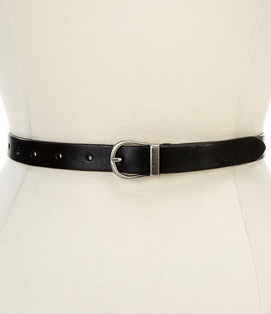 Frye .8#double; Flat Strap Leather Belt