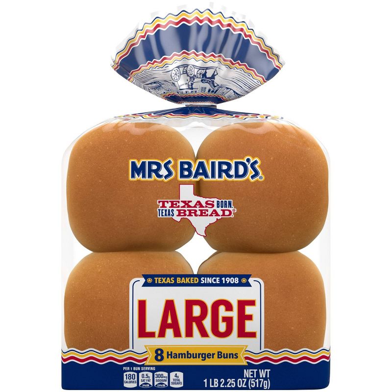 Mrs. Baird's Large Hamburger Buns - 18.25oz