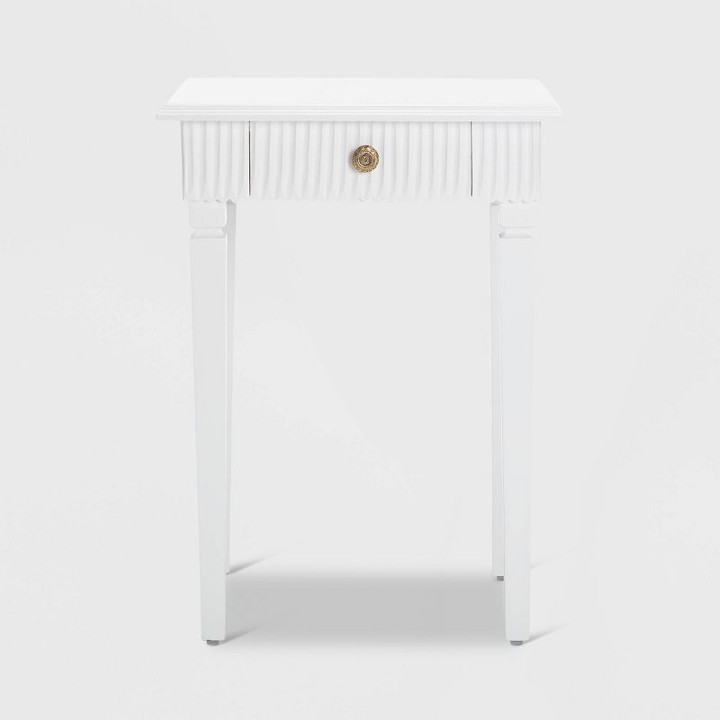 Atwood Side Table with Drawer White - Finch