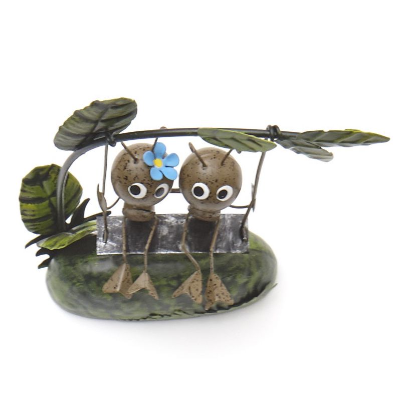 Lakeside Metal Ants Tree Branch Swinging Garden Statue - Outdoor Home Accent