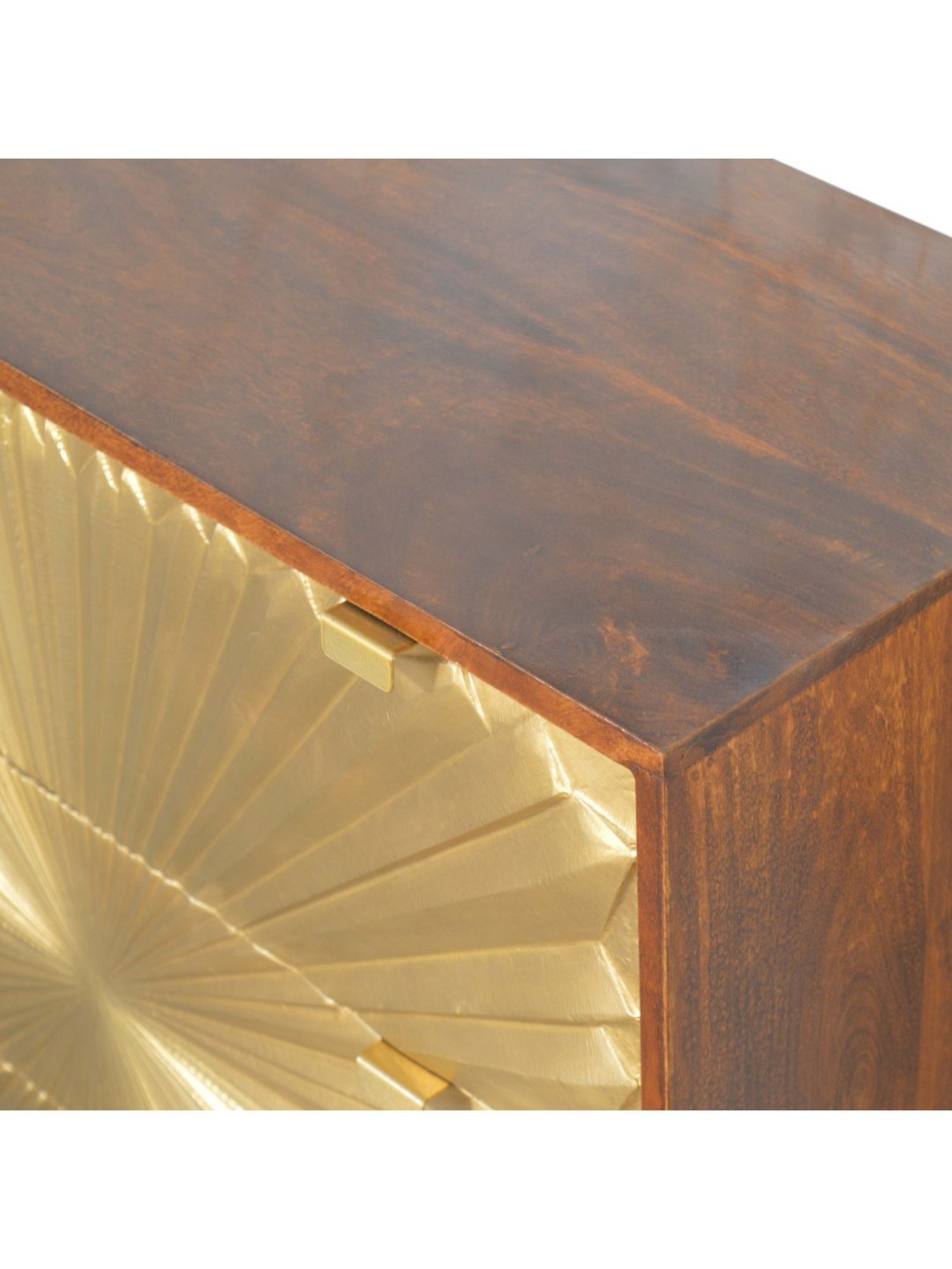 Artisan Furniture Manila Gold & Brown Wood Chest