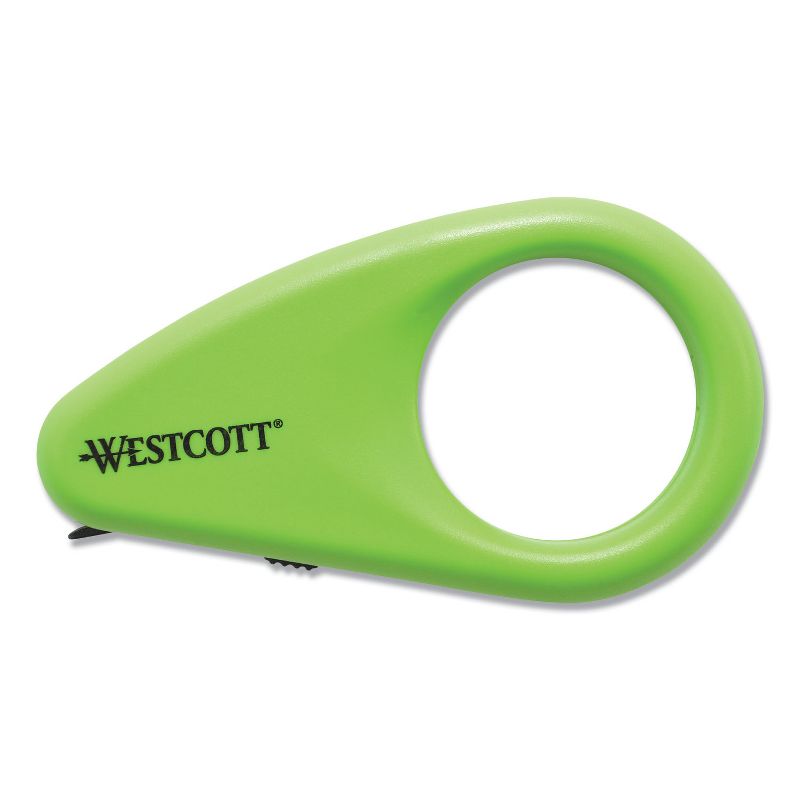 Westcott Compact Safety Ceramic Blade Box Cutter, 2.25", Fixed Blade, Green 16473