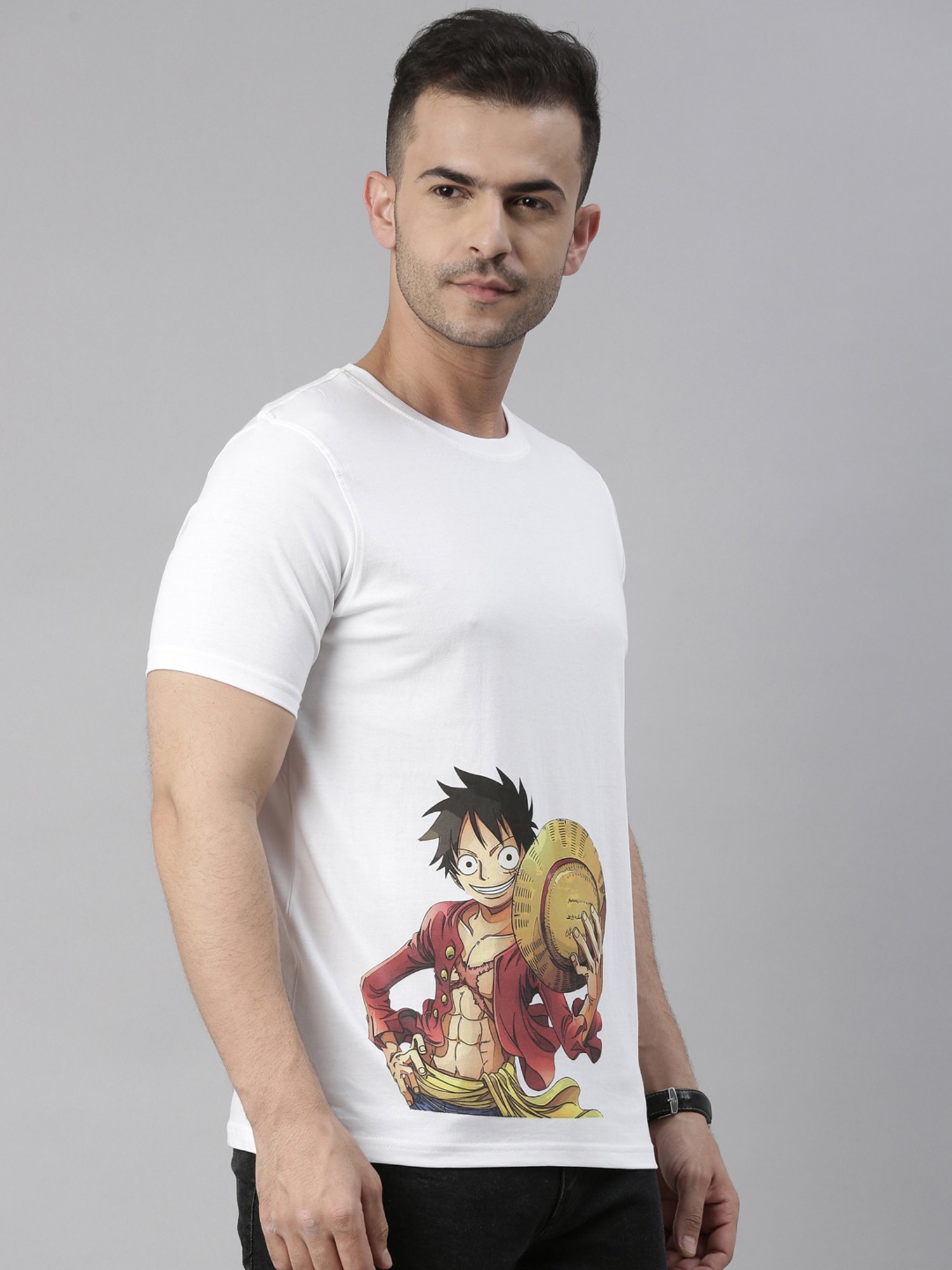 Bushirt White Cotton Crew T-Shirt