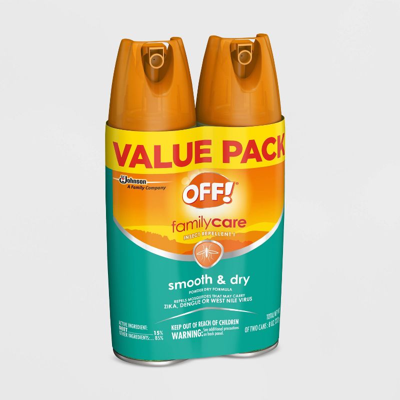 OFF! 4oz 2ct FamilyCare Insect Repellent Smooth & Dry