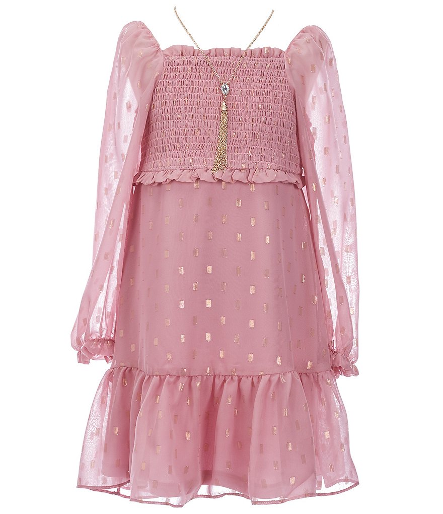 Rare Editions Big Girls 7-16 Tie-Dye Pleated Chiffon Maxi Dress