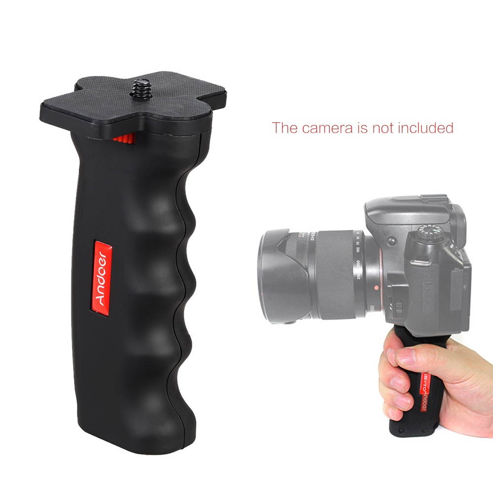 Andoer Cross-shaped Mini Universal Handheld Grip Handheld Stabilizer Holder with 1/4-inch Screw Mounts for Action Camera DV Camera Light Camcorder for Tripod Monopod