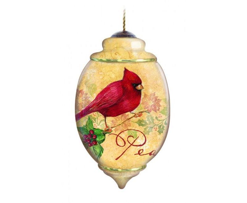 NeQwa Ne'Qwa "Gifts of Peace" Hand-Painted Blown Glass Christmas Ornament #7131114