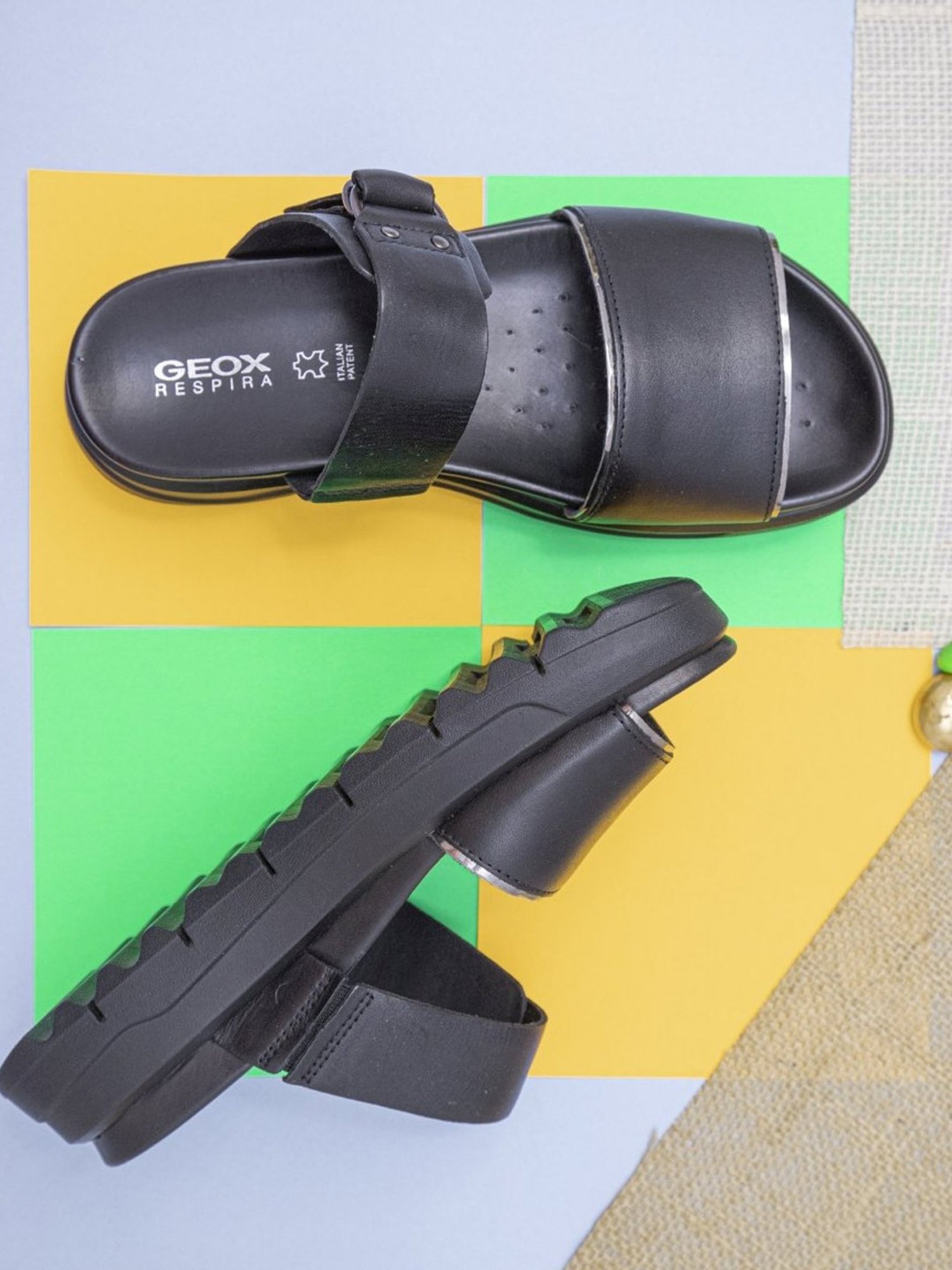 Geox Women's D Xand 2.1S Black Comfort Sandals