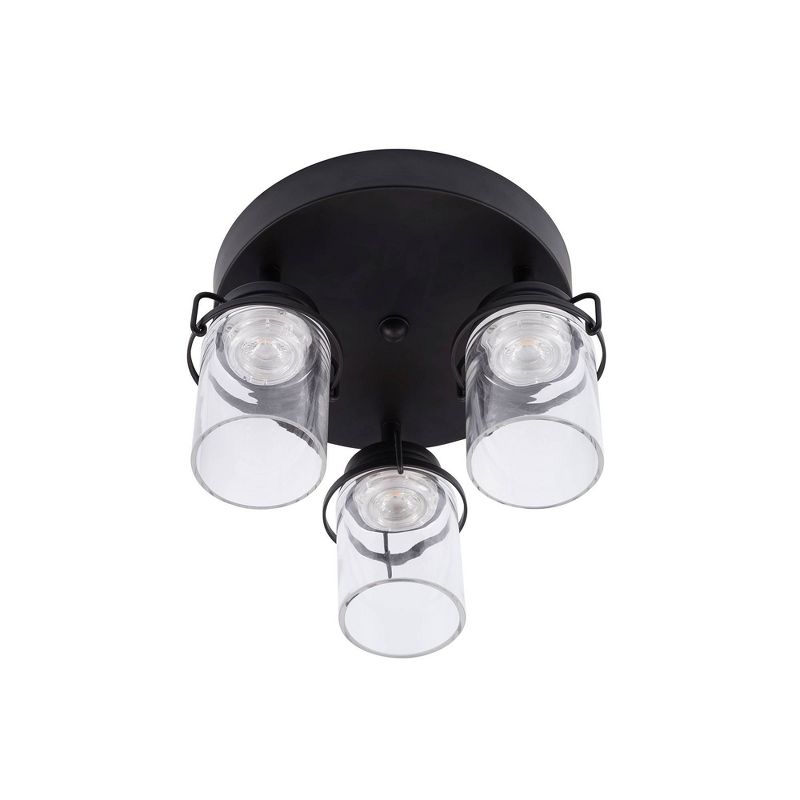 11" 3-Light LED Integrated Round Track Lighting Kit Black - Cresswell Lighting