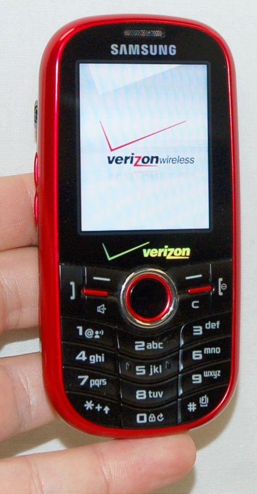 Samsung Intensity Verizon RED Slider Cell Phone SCH-U450 MicroSD vCast cam 1xRTT