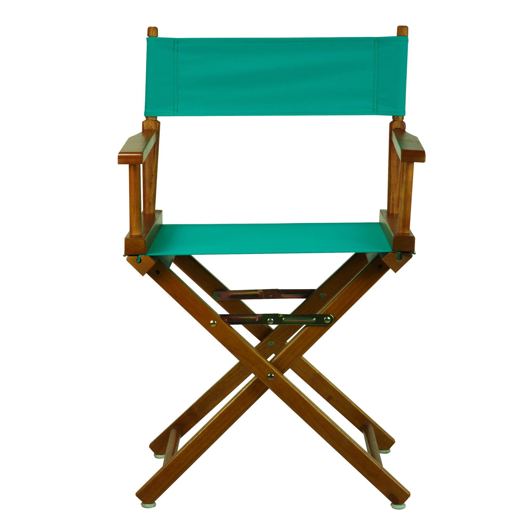 Casual Home 200-55-021-17 18 in. Directors Chair Honey Oak Frame with Teal Canvas