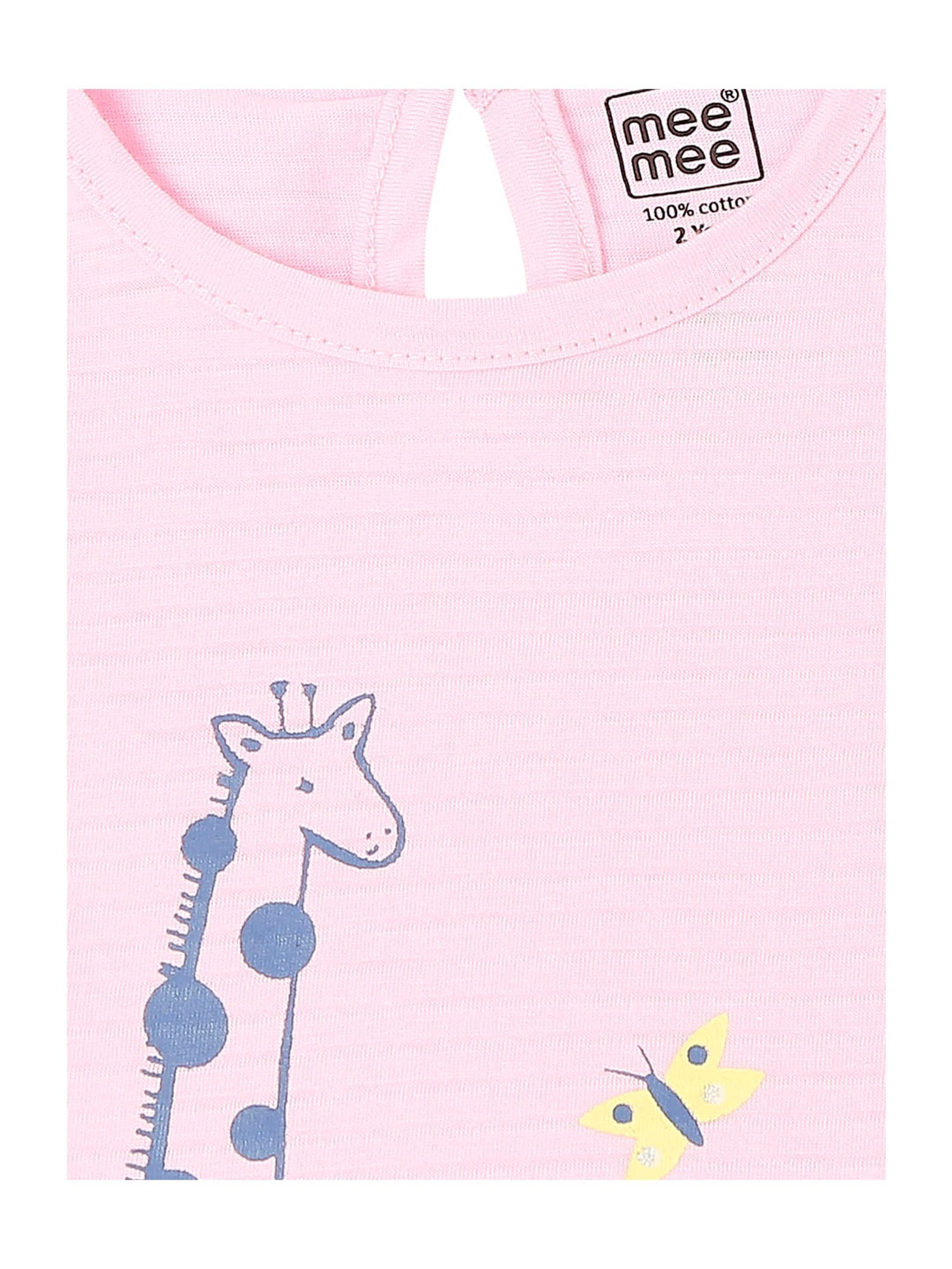 Mee Mee Kids Pink & Blue Printed Top with Shorts