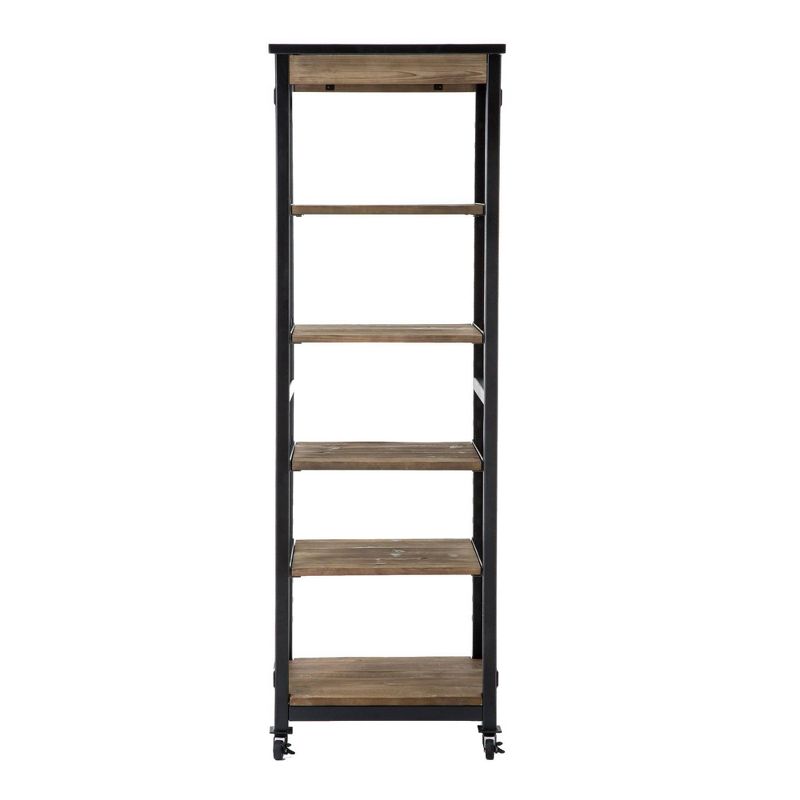 Furinno Turn-N-Tube 4 Tier Multipurpose Open Wood Display Shelf and Bookcase for Living Room, Dining Room, Bedroom, and Office Spaces, Espresso Black