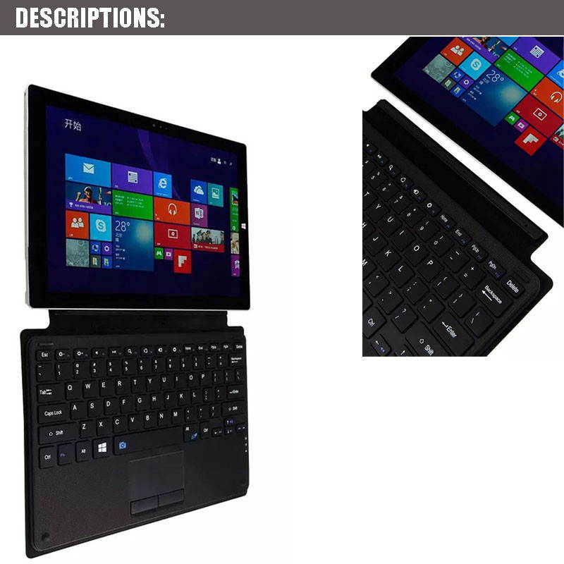 Ultra-slim Wireless Bluetooth Keyboard for Microsoft Surface Pro 4 Surface Pro 5 12.3"