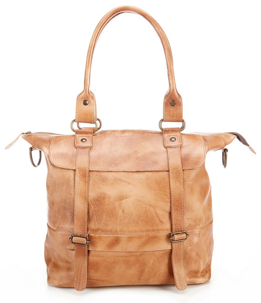 Bed Stu Big Fork Leather Handmade Tote Bag