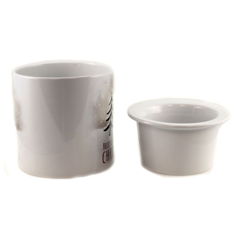 Tabletop 5.5" Believe Dip Chiller Snowmen Christmas Party Carson Home Accents  -  Serving Bowls