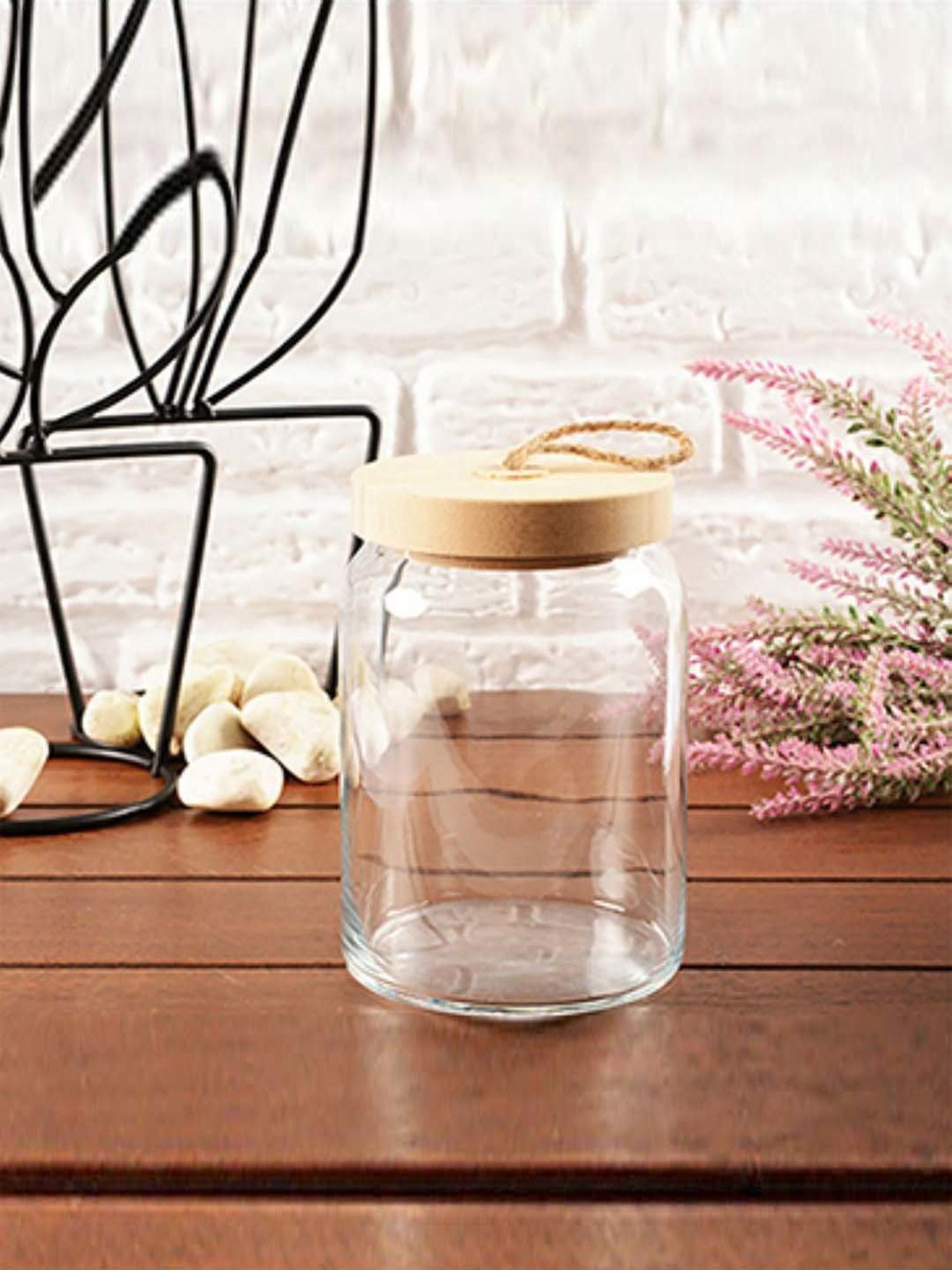Pasabahce Transparent Woody Jar (0.86 L)