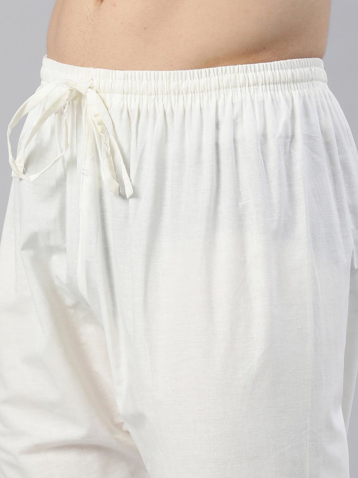 Manthan Green & Cream Regular Fit Self Design Kurta & Pyjamas Set