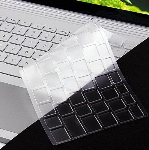 XSKN Ultra Thin Clear TPU Keyboard Skin Translucent Keyboard Cover for Microsoft Surface Book, US layout