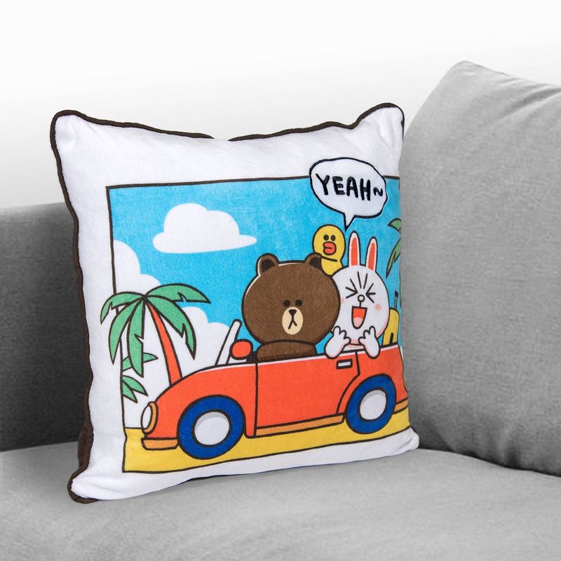 Line Friends Day of Brown Pillow