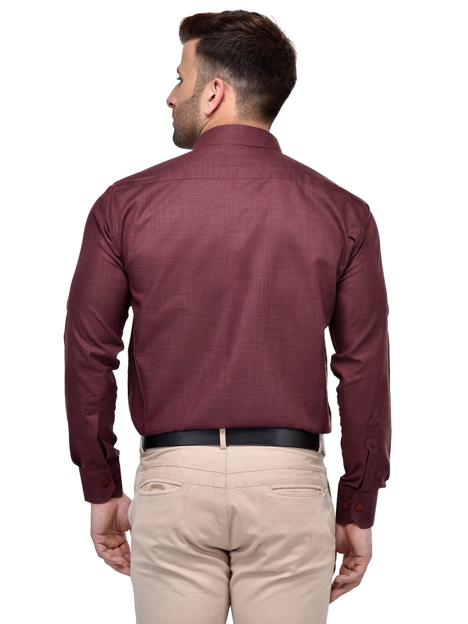 Hangup Plus Maroon Regular Fit Shirt