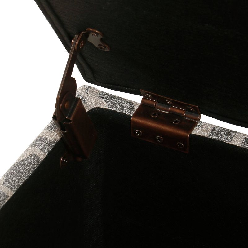 Medium Storage Ottoman Geometric Ash Gray - HomePop