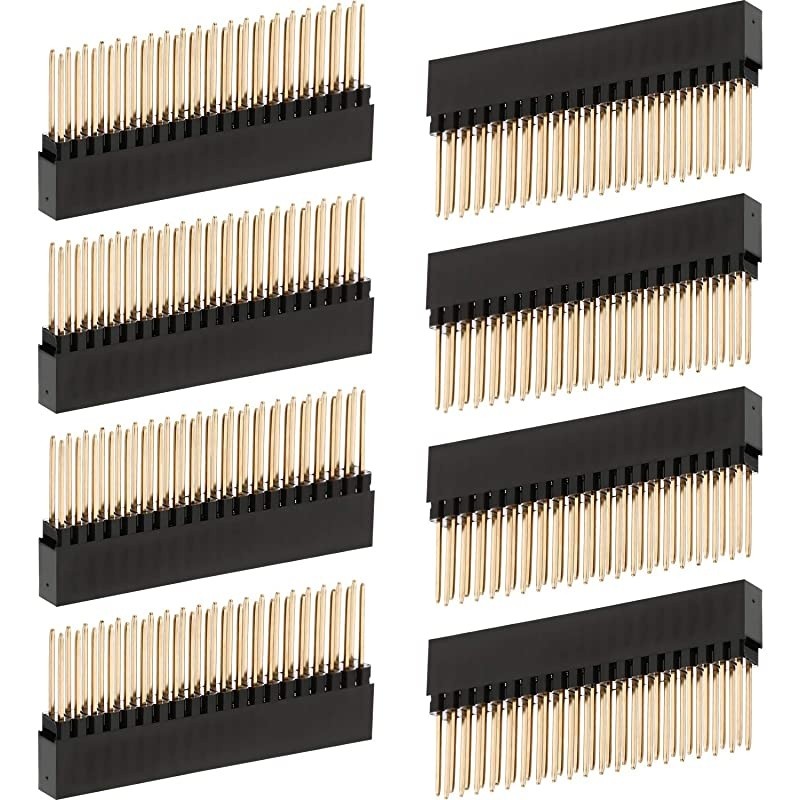 x 0 40 Pin Extra Tall Female 01 Inch Pitch Stacking Header Compatible with Raspberry Pi A+B+Pi Pi 3 Extra Tall Header Pack of 8
