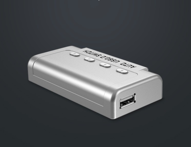 Plugadget 4 Port USB 2.0 Auto Selector Switch Printer Flash Driver Mouse Sharing Switcher Hotkey Software Control 4 in 1 out MT-SW-241-CH