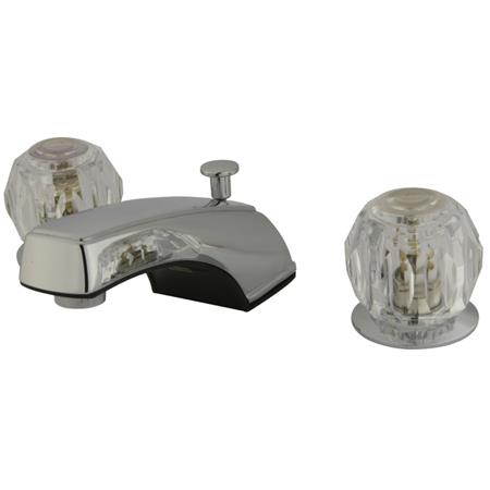 Two Handle 8 to 16 Widespread Lavatory Faucet with Brass Pop-up
