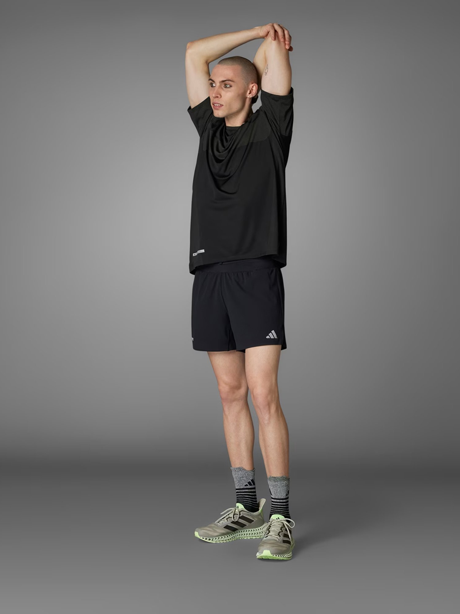 adidas Black Regular Fit Ultimate Heat.Rdy Running Shorts