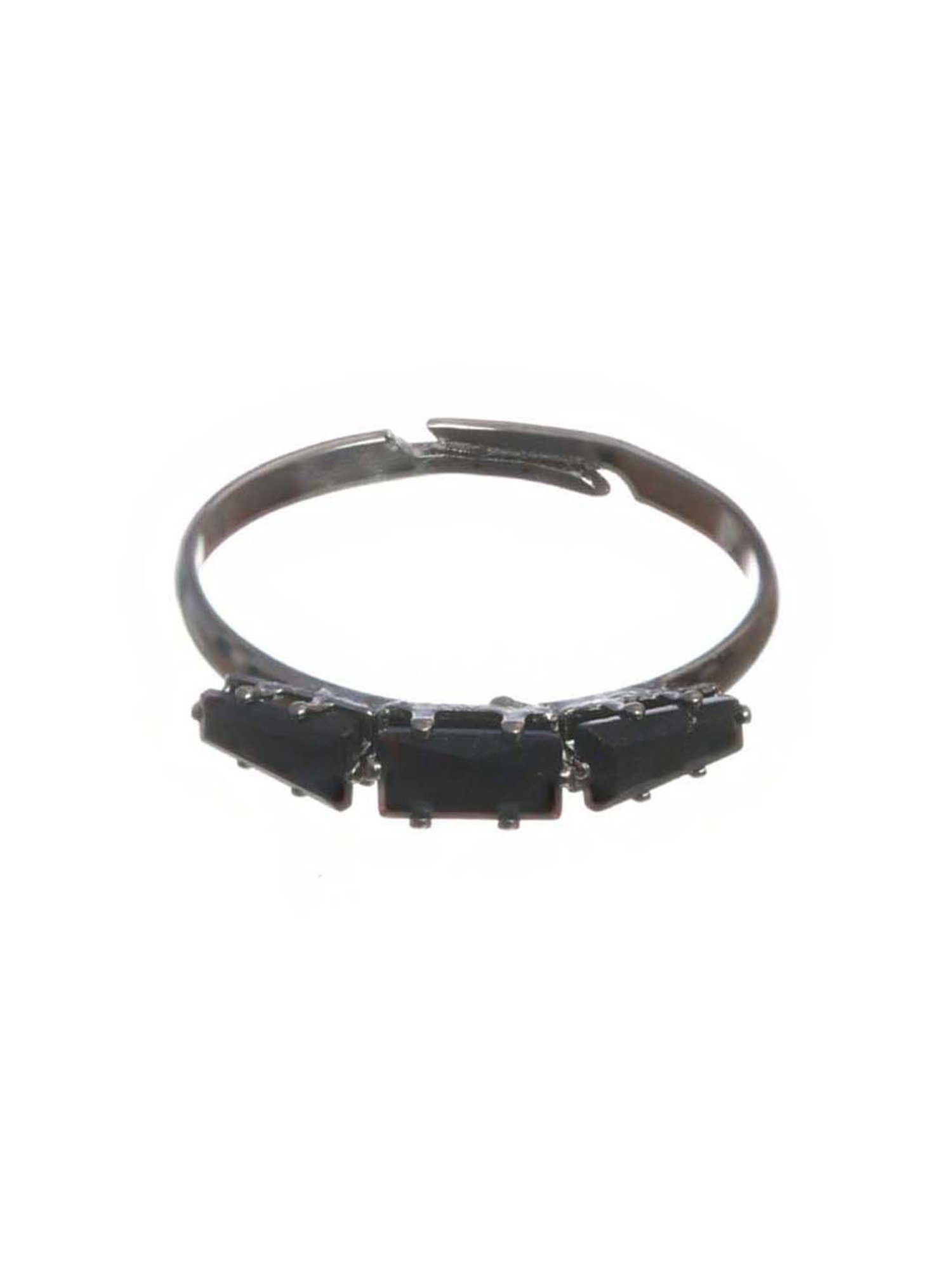 Jazz And Sizzle Black Handcrafted Anklets & 1 Black Stone Ring for Women - Set of 3