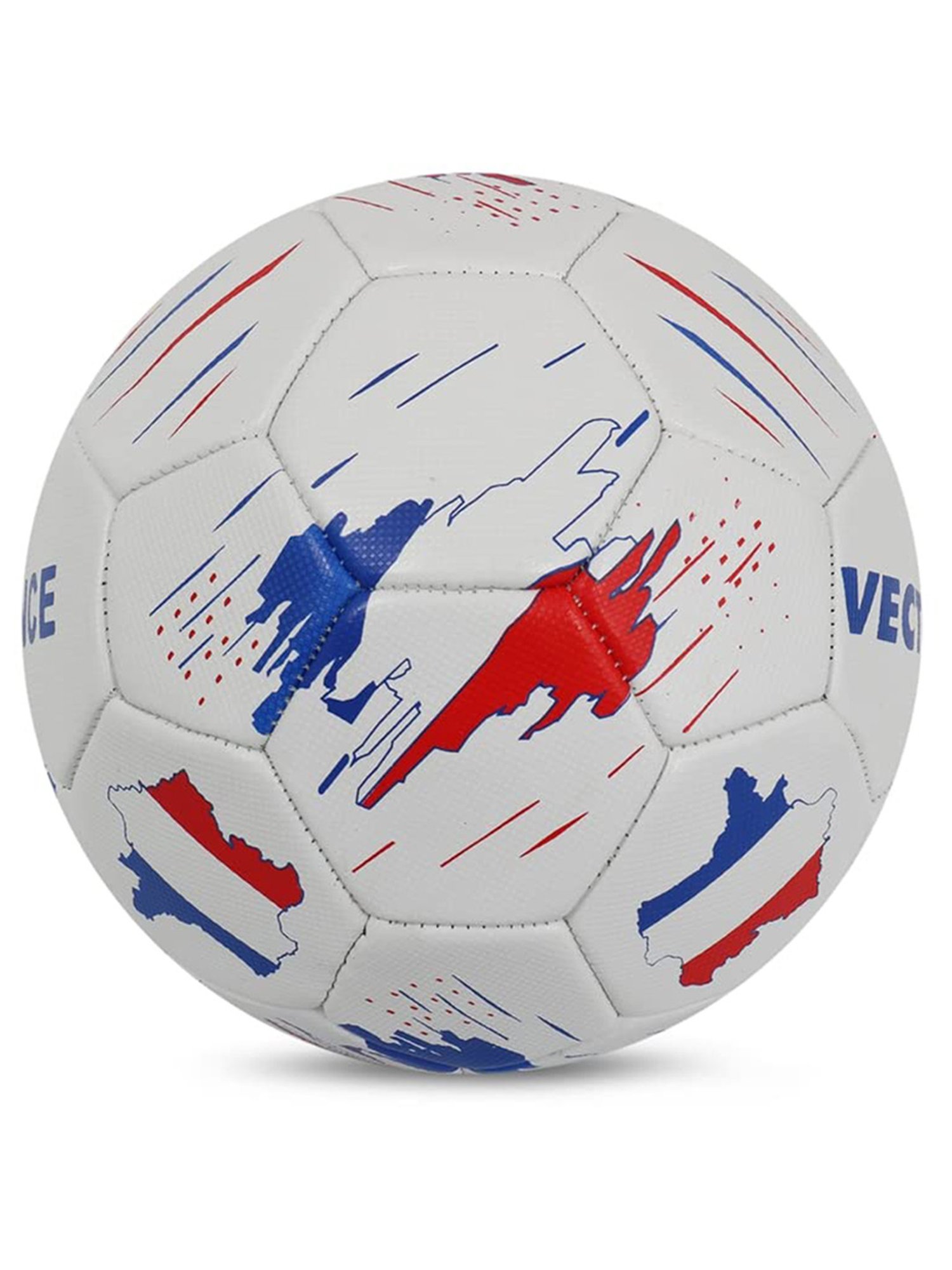 Vector X France Machine Stitched Embose PVC Football (White) Size - 5