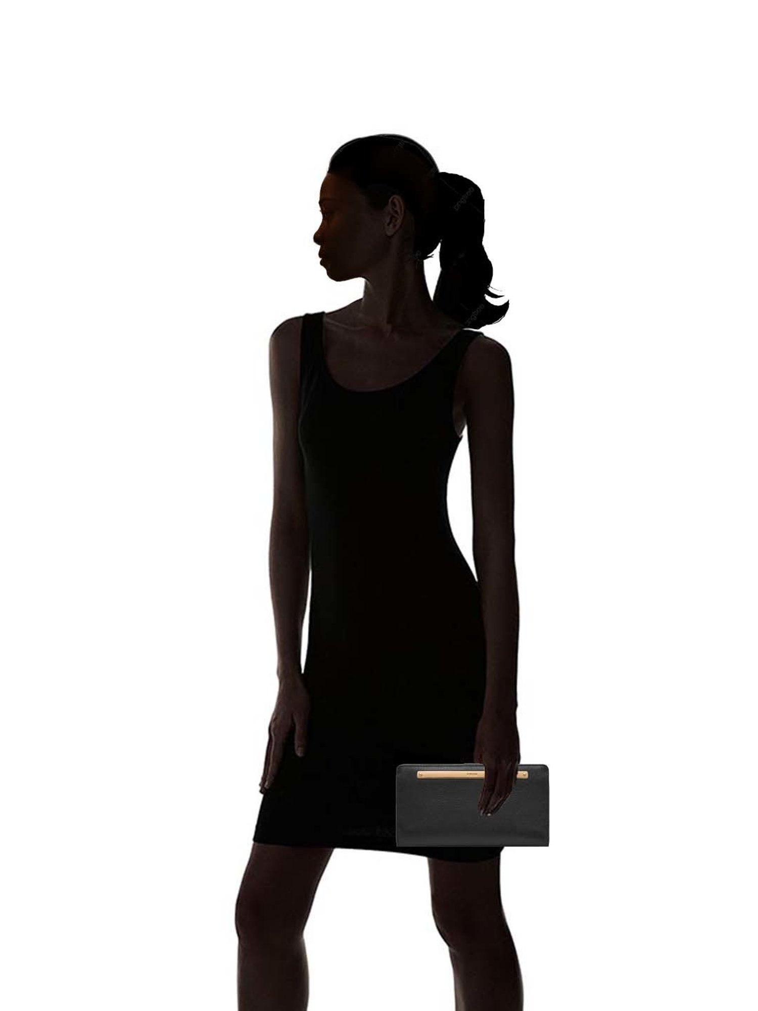 Fossil Liza Black Solid Bi-Fold Wallet for Women