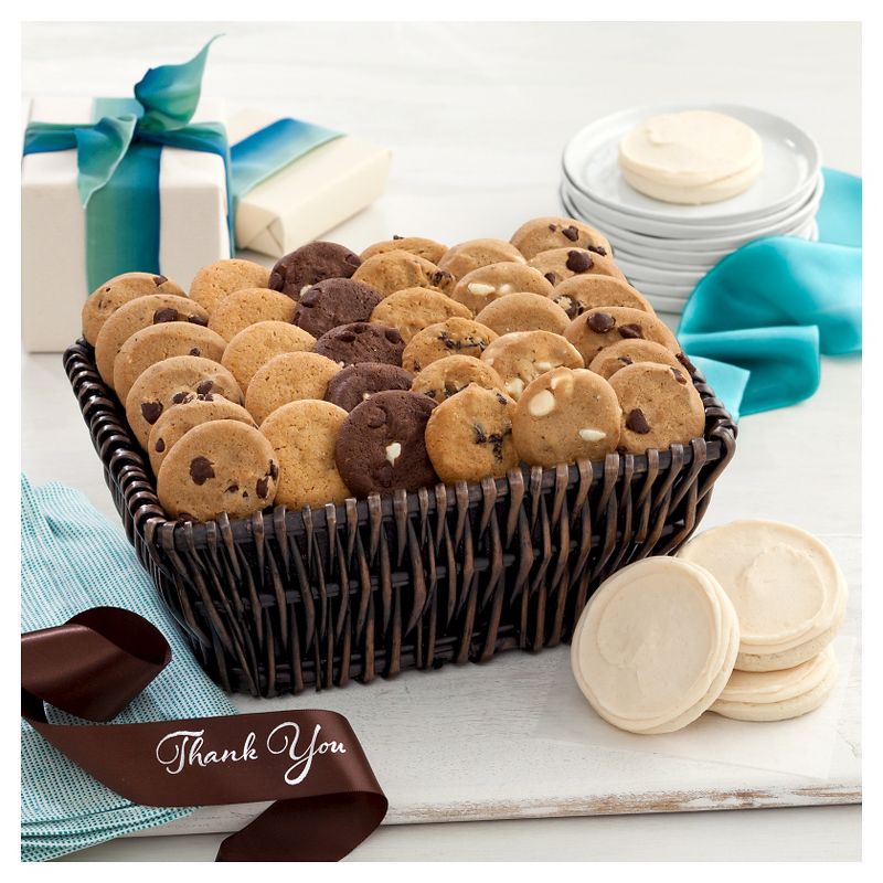 Mrs. Fields Basket Of Gratitude With 36 Nibblers And 4 Hand Frosted Cookies - 40ct/42.4oz