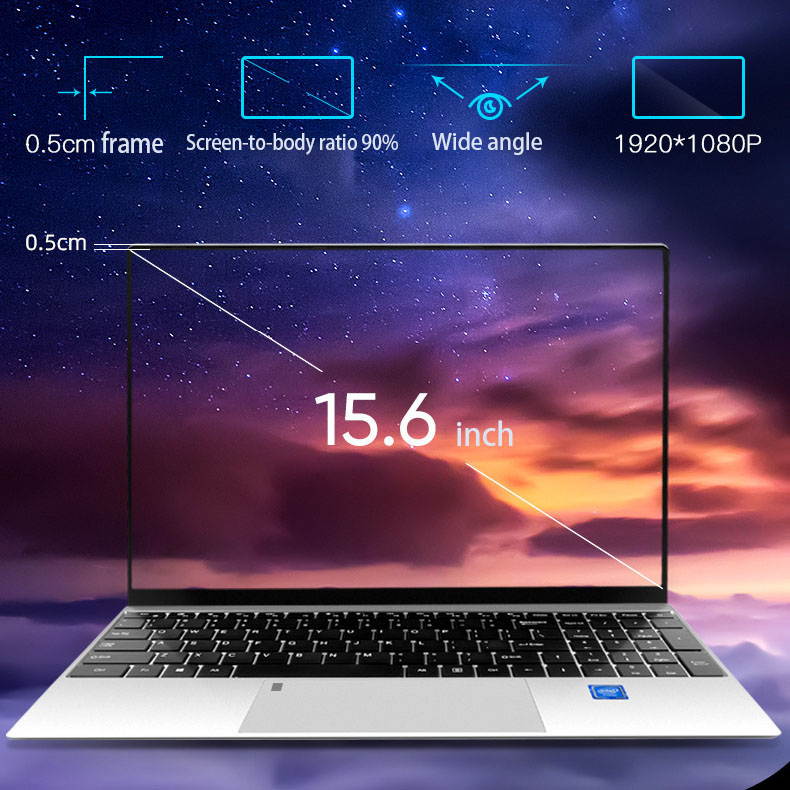 Lemonra Intel Core i7 6560U Processor Laptop Intel Iris Graphics 550 15.6" 1920*1080 HD Display IPS Screen,8GB/16GB DDR4, 3.3GHz Windows10 M.2 PCIE SSD Fingerprint unlock Integrated Graphics Laptop
