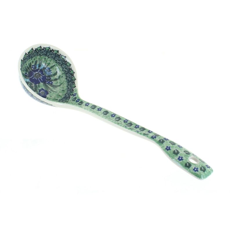Blue Rose Polish Pottery Sapphire Fields Soup Ladle