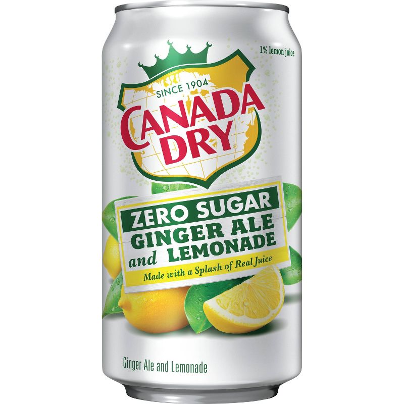 Canada Dry Zero Sugar Ginger Ale and Lemonade Soda - 12pk/12 fl oz Cans