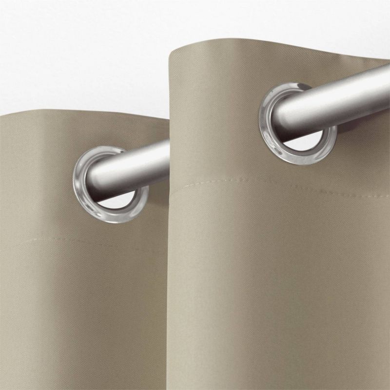 Set of 2 96"x54" Solid Cabana Grommet Top Light Filtering Curtain Panel Taupe - Exclusive Home