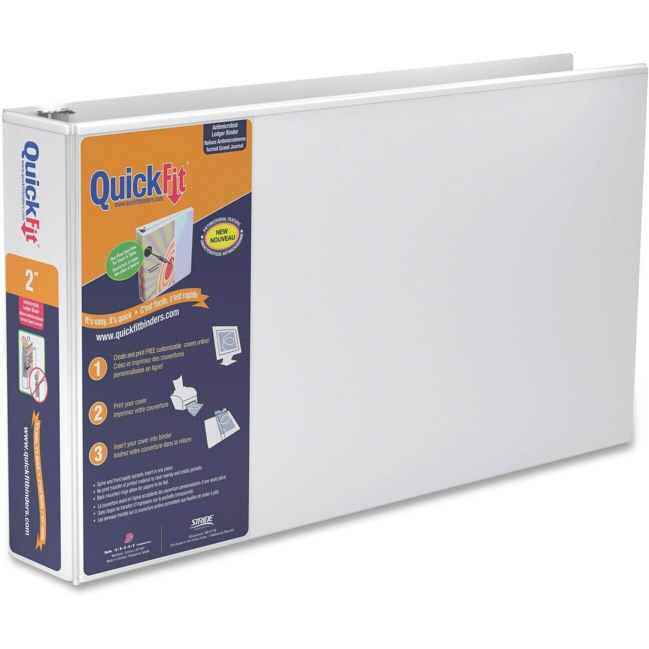 Stride Quickfit Ledger Binder - Ledger, Legal - 11" X 17", 8.50" X 14" - D-ring