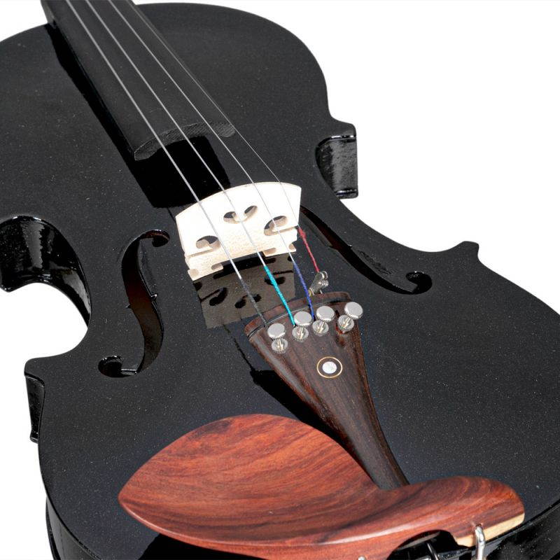 Glarry GV103 4/4 Spruce Panel Violin Matte Black