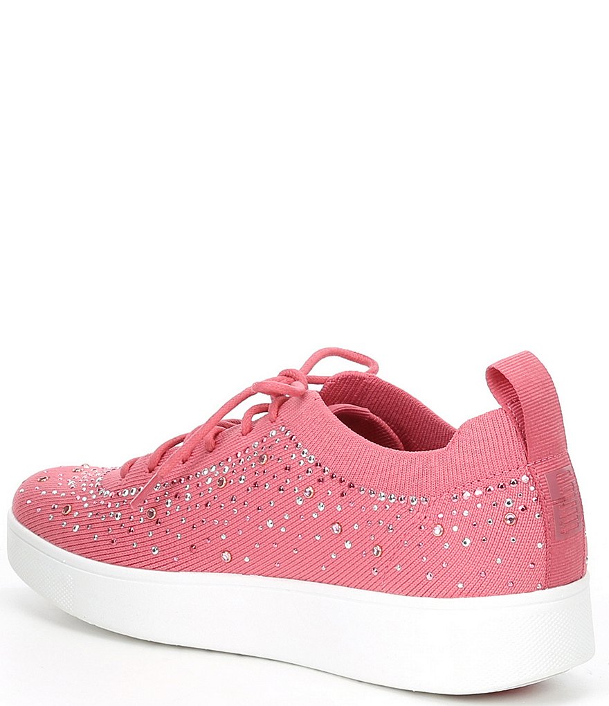 FitFlop Rally Ombre Crystal Embellished Lace-Up Sneakers