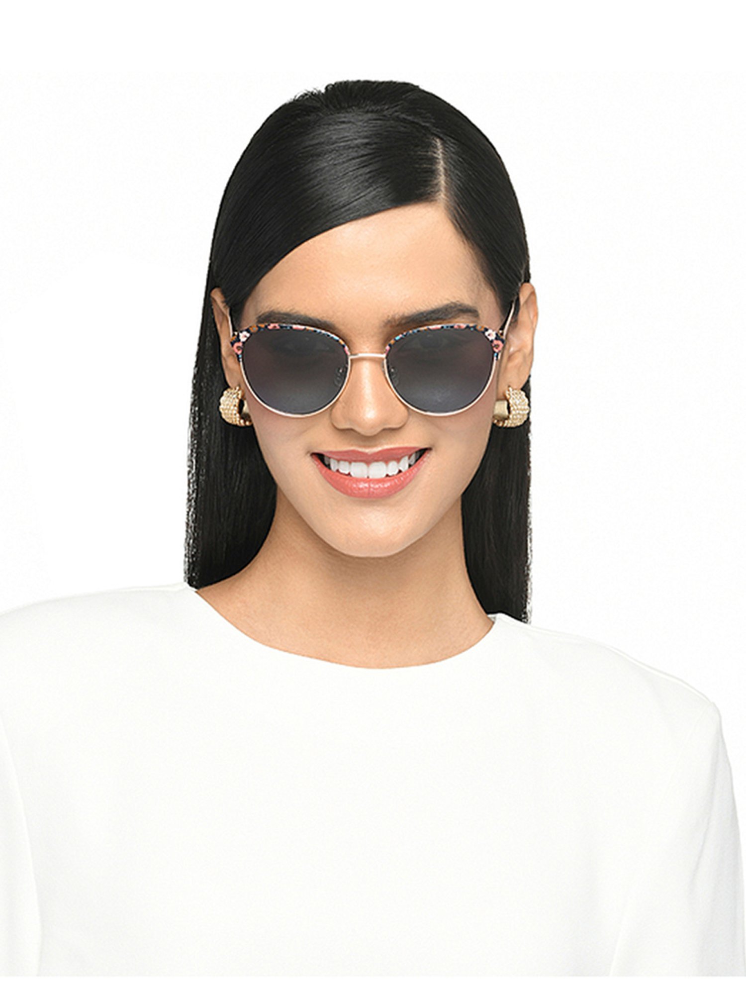 Vincent Chase Grey Rectangular Polarised and UV Protected Lens sunglasses For Women