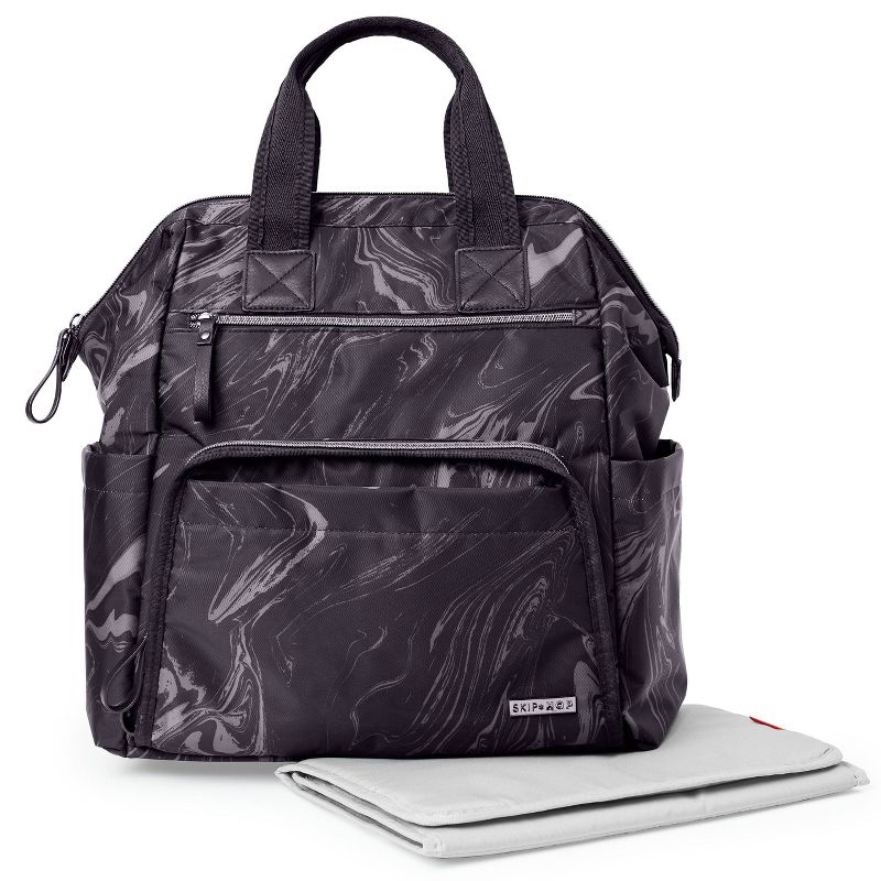 Skip Hop Mainframe Wide Open Diaper Bag Backpack - Black Marble