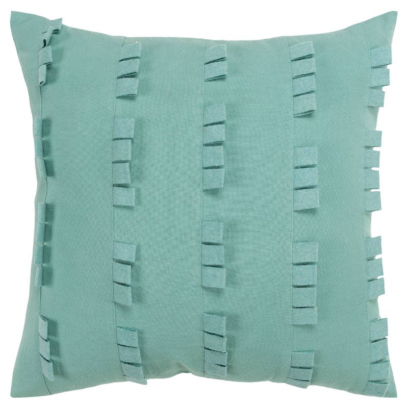 20"x20" Oversize Striped Solid Square Throw Pillow Aqua Blue - Donny Osmond Home